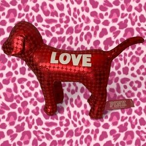 2009 NWT Victoria’s Secret PINK • Metallic Red Disco Dog Plush
